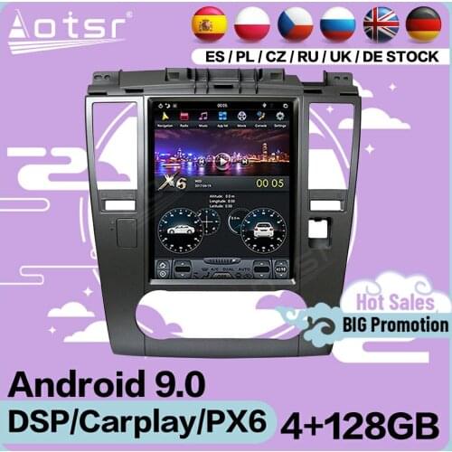 128G Tesla Screen Multimedia Stereo Android Player For Nissan Tiida 2008 2009 2010 2011 GPS Navi Receiver Audio Radio Head Unit