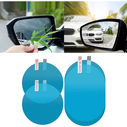 New 2Pcs Car Rear Mirror Protective Film Anti Fog Window Clear Rainproof Rear View Mirror Protective Soft Film Auto Accessories