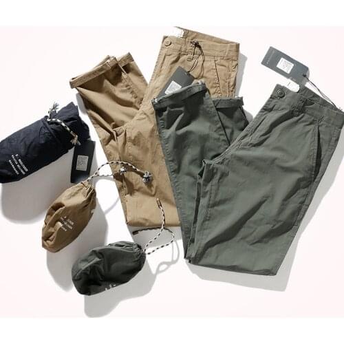 2021 Summer New Japanese Style Mens Thin Quick-drying Stretch Casual Pants Slim CHINO Straight Business Casual Pencil Pants