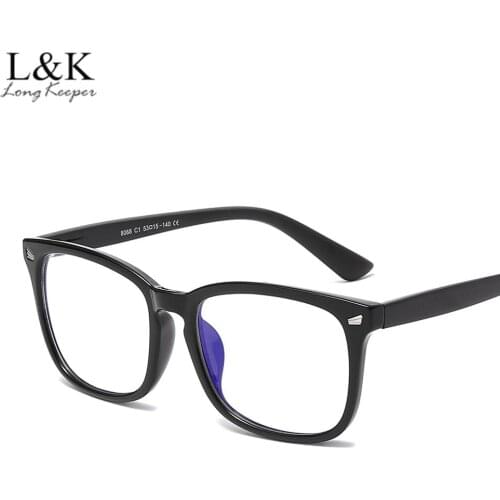 LongKeeper Anti Blue Light Glasses Men Women Computer Eyewear Blue Light Coating Gaming Eyeglasses Clear Lens Spectacles Frame