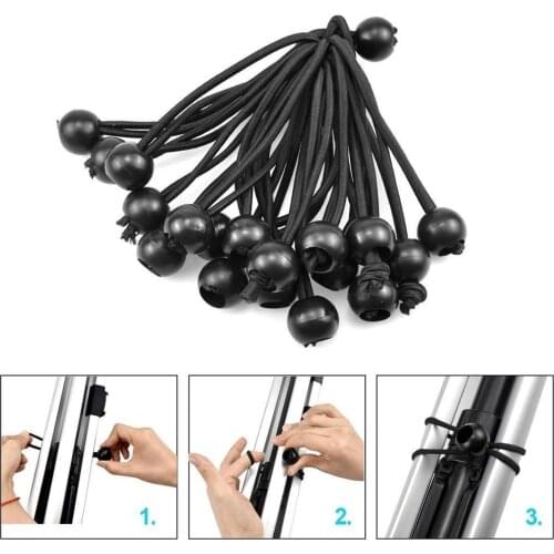 10pc Tent Fixed Ball Multi Function Tent Fixed Ball Tent Trampoline Plastic Rope Rope Strap Fixed Ball Fixed Elastic Rope B H5M5