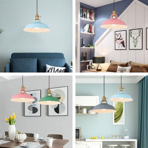 2 Pieces Pendant light,Modern pendant lamp,multiple colour luminary,Loft hanging lamp,knob Switches,E27 base,for home&store