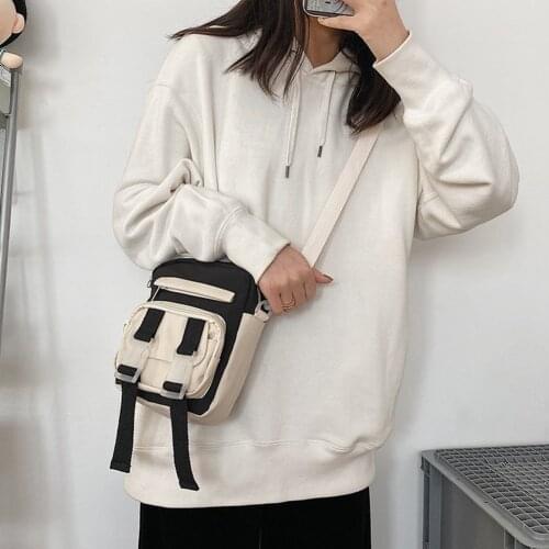 Hit Color Shoulder Buckle Satchel Women Multi-pocket Cute Street Bags Multi-pocket Crossbody Bags Women Handbags