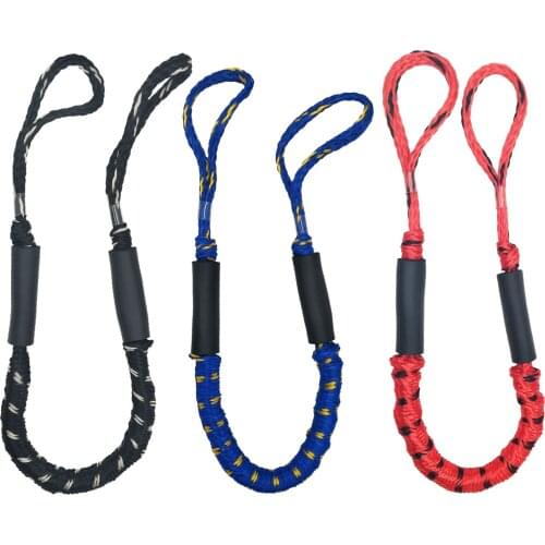 Boat Bungee Dock Lines Bungee Cords Docking Rope Stretches 4-5.5ft Mooring Rope Foam Float Fishing Boat Accessories For Here