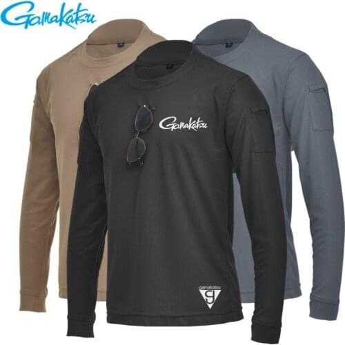 2021 Gamakatsu Special Forces Men Outdoor Fishing Shirt Thin Breathable Hygroscopicity Quick Dry Anti-uv Fishing Shirt