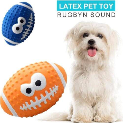 Smiley Latex Dog Toy Molar Cleaning Teeth Football Durable Pet Sound Toys For Medium And Big Dogs Outdoor Paly Pets Accessory