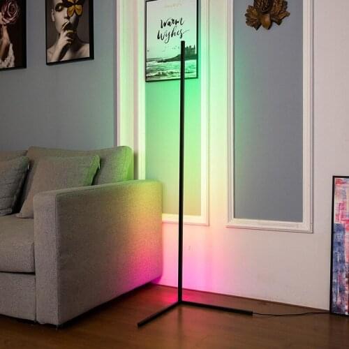 Modern led iron floor lamp bamboo lampadaire standing lamp loft floor lamp