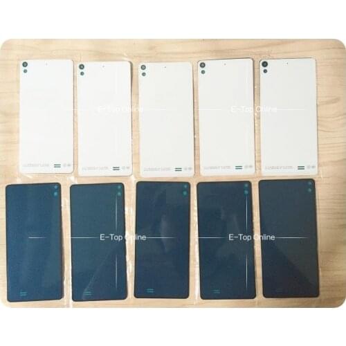 Wyieno Black/White Glass Back Housing Cover For Gionee S5.1 GN9005 / fly IQ4516 Glass Battery Door Back Cover 10pcs/lot
