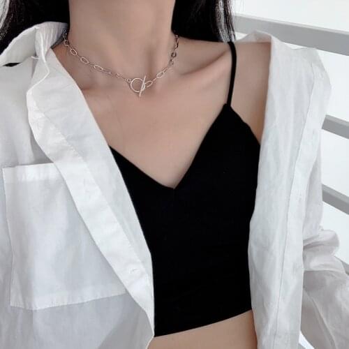 TUNGSTE Fashion Lock Pendants Women Short Chain Necklace Choker 18K Gold Silver Colors Chain Necklaces Party Jewelry Gifts