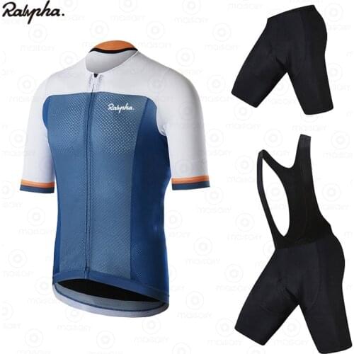 Ralvpha Cycling Sets Bike Short sleeve Cycling Clothing Jersey Men Bicycle uniform Breathable Bib Shorts Kits Ropa De Ciclismo