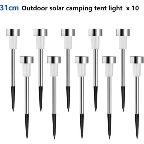 31cm Outdoor Camping Solar Rechargeable Tent Light Waterproof Mini Lawn Light Fishing Lighting Led Light Control Sensor Portable