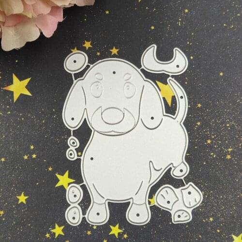 Dog Metal Cutting Dies Stencil Scrapbooking DIY Album Stamp Paper Card Embossing