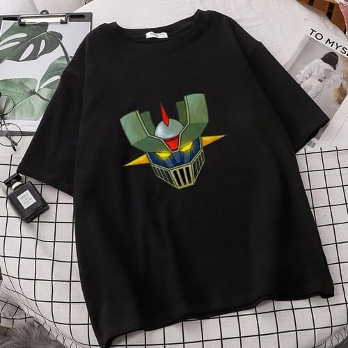 Women Anime Mazinger Z Tshirts Popular Brands T-shirt Mujer High Quality Design Oversized T Shirts Camisetas Short Sleeve Tees