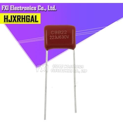 10PCS 630V223J 22NF Pitch 10MM 223 630V 0.022uF CBB Polypropylene film capacitor new