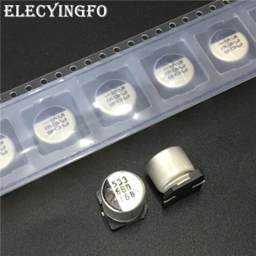 10pcs 680uF 16V680uf Japan NIC 10x10.5mm 16V680uF Chip type SMD Audio Electrolytic Capacitor