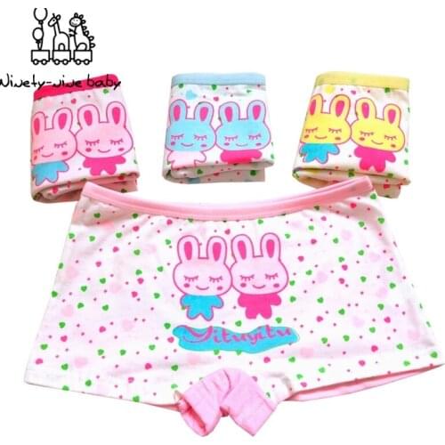 12pcs Girls Cotton Panties Lovely Cartoon Printing Briefs for Kids Breathable & Comfortable Underwear Children Underpants