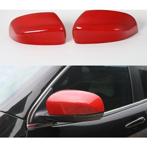 2Pcs ABS Exterior Car Side Rearview Backup Mirror Moulding Frame Styling Cover Trim For Jeep Cherokee 2014 2015 2016