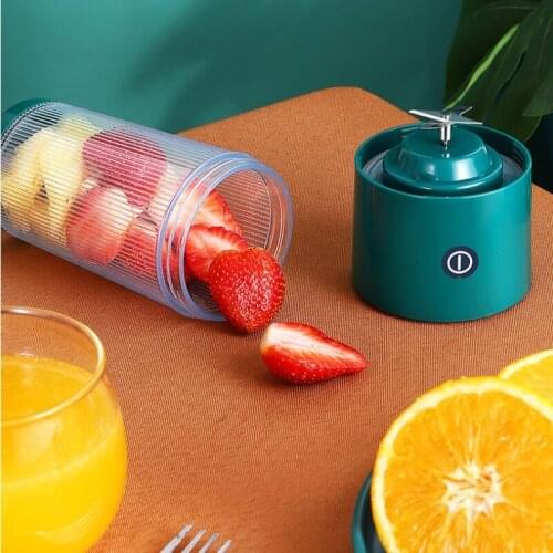 350ml Electric Juicer Portable Smoothie Cup Sixknife Mini USB Blenders Wireless Press Charging Manual Juicers Cup Kitchen Tools