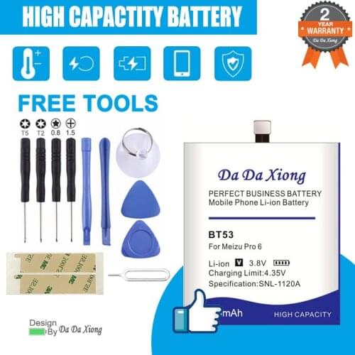 4600mAh for Meizu PRO6 BT53 Battery Smart Mobile Phone for Meizu PRO 6 BT53 PRO6s Pro 6S BT53S