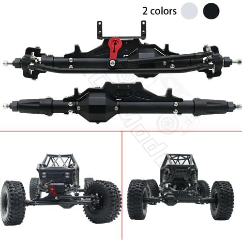 CNC Diamond-Shaped Aluminum Complete Front & Rear Axle for 1/10 RC Crawler Rock Racer Axial Wraith 90018 RR10 Capra 1.9 UTB