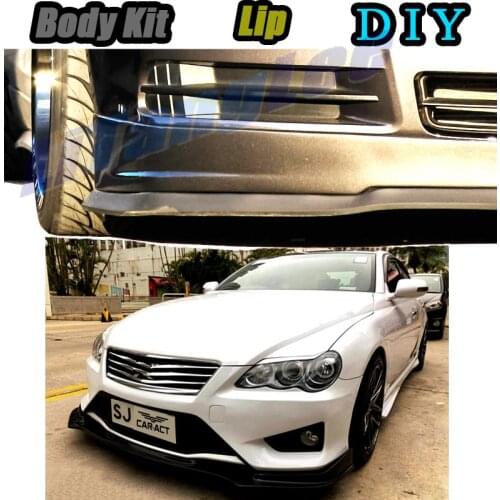 Car Bumper Lip Front Spoiler Skirt Deflector For TOYOTA Reiz Mark X MarkX Tune Car Modified Body Kit VIP Hella Flush Lips