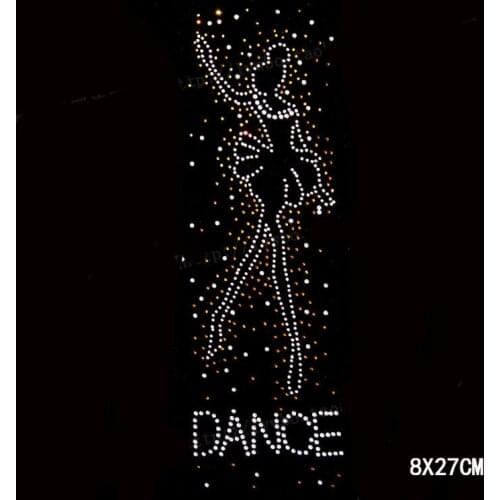 Free ship!1lot=10pc!Ballet girl hotfix motifs rhinestones/ design iron on trousers motifs patches/rhinestone applique