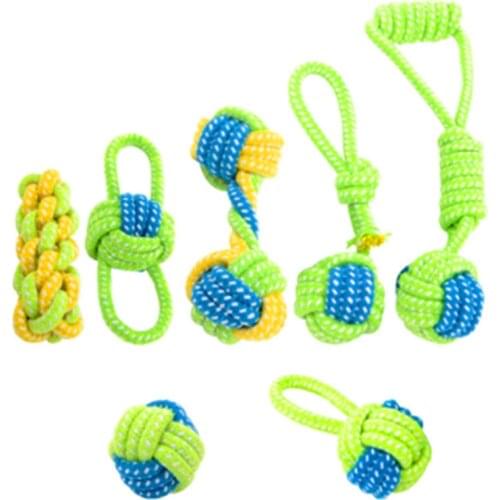 DCPET Dog Toy Dog Chews Cotton Rope Knot Ball Grinding Teeth odontoprisis Pet Toys Large small Dogs 7 Style options
