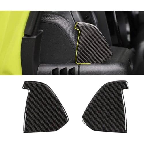 For Suzuki Jimny 2019 2020 Center Console Side Air Outlet Decorative Stickers Car Interior Accessories Carbon Fiber