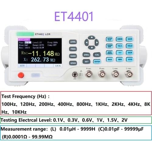 ET4401 Desktop Digital L CR Meter Capacitance Resistance Impedance Inductance Measure L CR Bridge L CR Meter