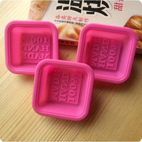 Delicate Cute Craft Art Square Silicone Oven Handmade Soap Molds DIY Soap Mold Baking Moulds LX4900