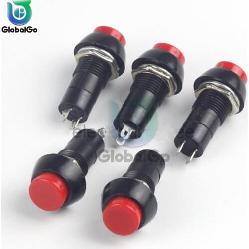 1PCS/5PCS 12mm 250V 3A Various Color Button Switches PBS-11B Without Self-locking Open/Close Lock Easy to Carry