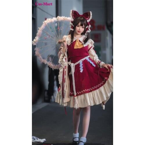 Game Touhou Project Hakurei Reimu Cosplay Costume Fashion Gorgeous Uniforms Female Activity Party Role Play Clothing S-XL