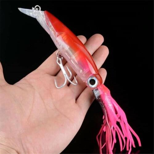 1Pcs 14cm 40g Fishing Lure Hard Bait 6 Colors Squid High Carbon Steel Hook Octopus Crank For Artificial Tuna Sea Allure Tools