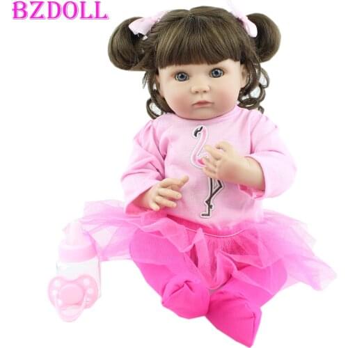 40cm Full Silicone Reborn Baby Doll Toy For Girl Lifelike Vinyl Mini Babies Bonecas Child Bathe Dress Up Toy Kids Birthday Gift