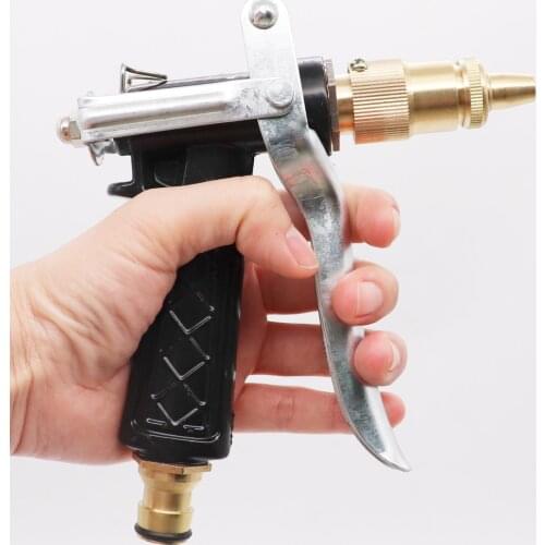 Metal Hose Nozzle High Pressure Garden Auto Car Washing Water Gun Sprayer Adjustable Copper Hose Spray Nozzle Gun