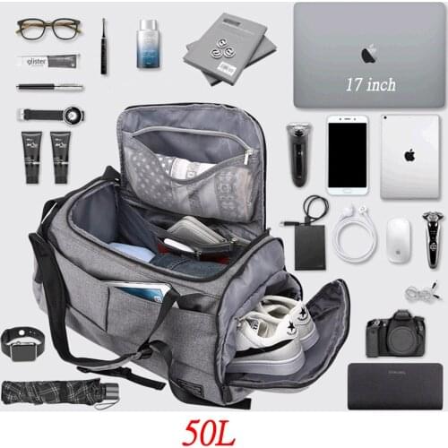 50L Multi-function layered Gym bag for Man Women Shoes compartment Carry Handbag Shoulder Bags Travel Backpack