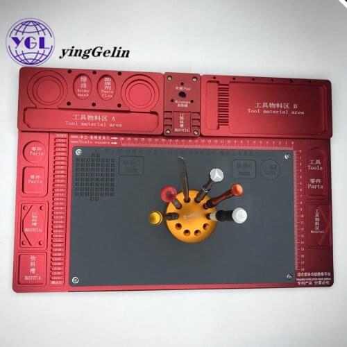 Multifunction Repair Platform Aluminum Alloy Bottom Plate High Temperature Resistant Table Mat For Microscope Support