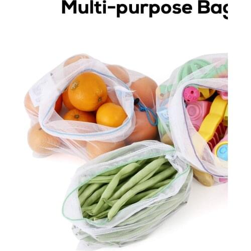 Reusable Eco Mesh Bags Washable Premium Shopping Storage Bags