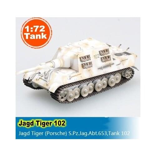 Magic Power 1:72 Scale Tank Model Geman Jagd Tiger 102 Finished Colored Tank Static Model 36115 Tank Collection Tank DIY