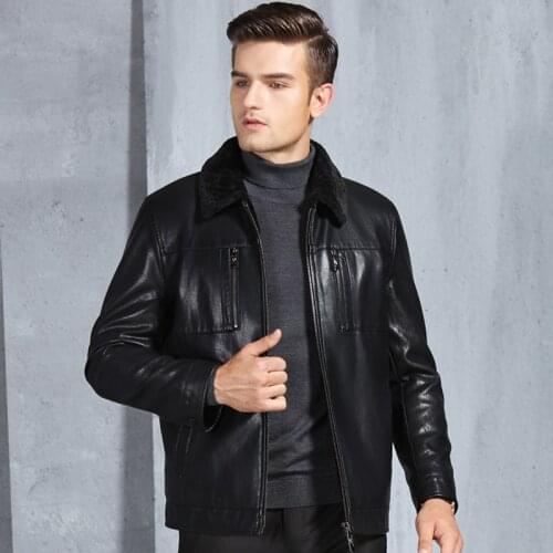 New Winter Motorcycle male Leather Jacket Men Windbreaker PU Jackets Male Outwear Warm PU Jackets Size 3XL