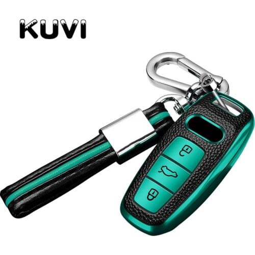 New Soft TPU Car Key Cover Case For Audi Q8 C8 A6 A7 A8 2018 2019 Auto Styling Holder Protection Shell Accessories