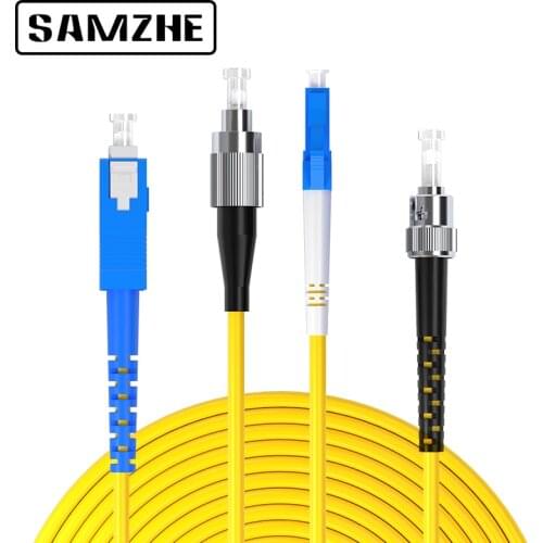 SAMZHE Fiber Cable Multimode Duplex Fiber Optic Patch Cord LC-FC LC-SC LC-ST MultimodeJumper Fiber Patch Cord Fibra Optica Ftth