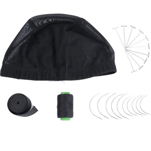 Wig Caps For Making Wigs Mesh Dome Caps For Wigs Stretch Breathable Mesh Dome Wig Cap Spandex Black Wig Caps For Making Wigs