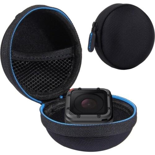 PULUZ Portable Round charger earphone Bag stocker Mini Storage Hard Case Organizer Box for GoPro HERO5 HERO4 Session