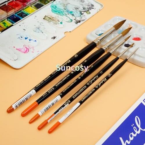 Raphael Kolinsky 8404 Sable Fine Point Round Watercolor Brush ,Handmade with Pure Kolinsky Sable, Art supplies