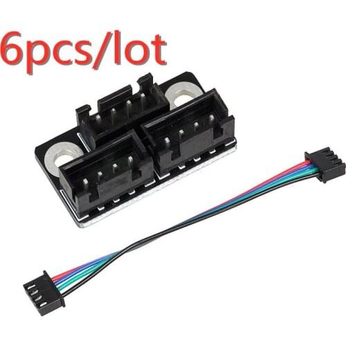 6pcs 3D Printer Stepper Motor Parallel Module with 100mm Cables for Double Z Axis Dual Z Stepping Motors Reprap Prusa Lerdge