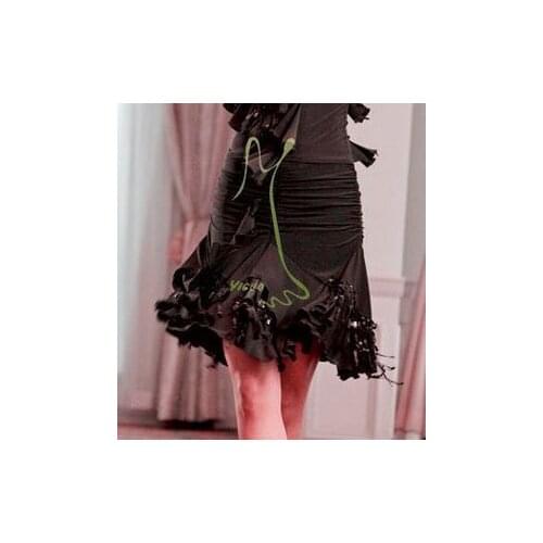 Dancing Latin lumbar abdomen catch a wrinkled + sparkling sequins pendulum Latin dance skirt S10020 to practice