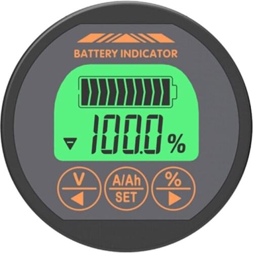 Battery Capacity Tester TR16 8-80V Waterproof Battery Capacity Tester Voltage Current LCD Display with Memory Function