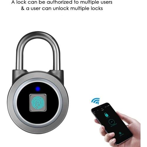 Bluetooth Smart Lock Keyless Fingerprint/APP Unlock Waterproof inteligente Anti-Theft Security Padlock Door Luggage Case Lock