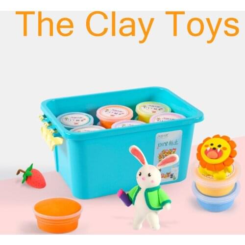 24Color Air Clay Toy Polymer Play Dough Plasticine Light Soft Modeling Clay Handgum Jumping DIY Foam Playdough Educational Toys